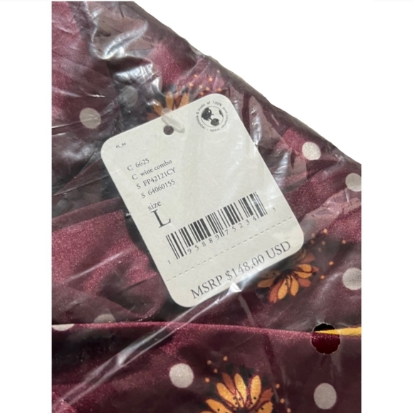 Free People Robe Intimately Wine Combo Large NWT $148 - Picture 4 of 9